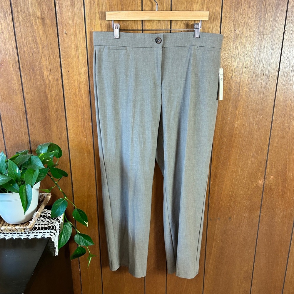 Studio Works Petite Women's Gray Comfort‎ Waist Slimming Solution Pants Size 16P